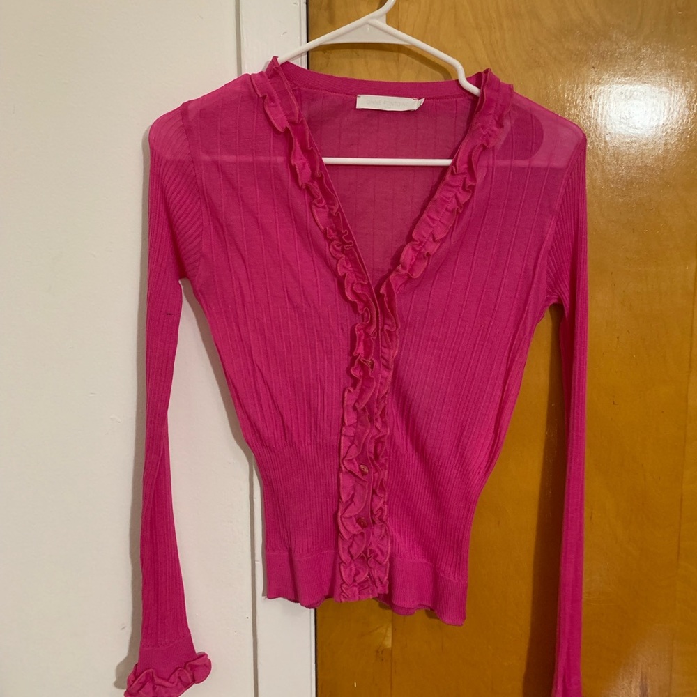 ANNE FONTAINE Hot pink cardigan